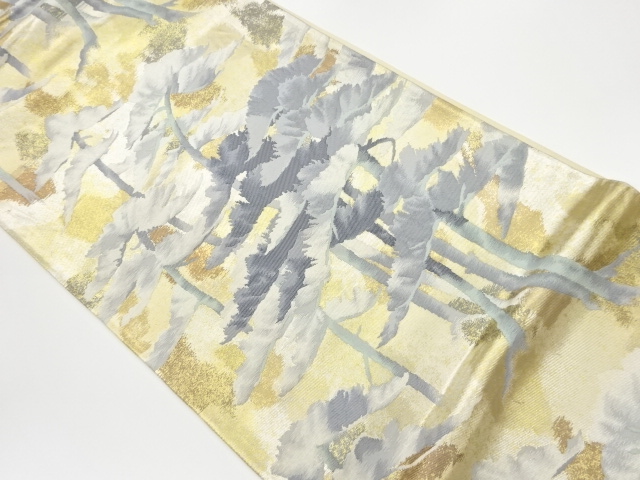JAPANESE KIMONO / VINTAGE FUKURO OBI / WOVEN TREES